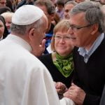 Ulf e Birgitta Ekman incontrano papa Francesco, 9 aprile 2014